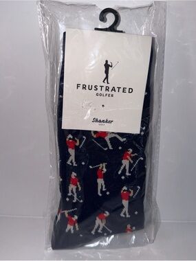 Shanker Golf Men's Navy Golf Pattern Socks